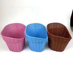 Stylish Brown Plastic Bicycle Basket for Kids' Bikes Origin China Certification ISO Trademark TIANJIU HS Code - Image 2
