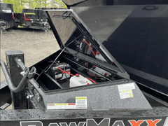 2024 RawMaxx Trailers 7X16 14K Powder Coated Dump w/ Tarp Kit - Image 5