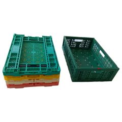 Collapsible Container Stackable Crates Plastic Foldable Storage Transport - Image 5