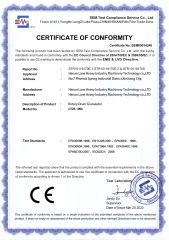CE certificate from Henan LANE Heavy Industry Technology Co.,Ltd.