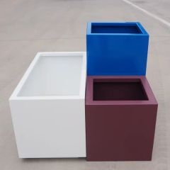 Powder Coating Custom Colour Rectangular Metal Home Decoration Planters - Image 5