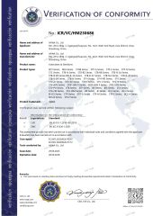 Autoclave certificate from Infitek Co., Ltd.