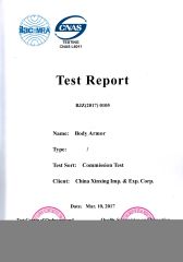 Test Report-Bulletproof Vest certificate from China Xinxing Xiamen Imp. & Exp. Co., Ltd.