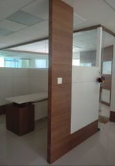 Modern Office Glass Partition, 12 mm Shape Flat Color Clear Material Wood Pattern Plain Thickness 12 mm Usage/Application - Image 1