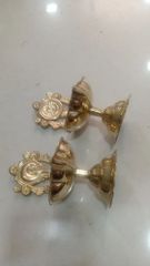 Yellow Polished Hanging Lotus Diya 3 Steps Color Yellow Size all size Material Brass Shape Lotus Steps Occasion - Image 2