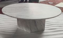 Stone Table Furniture White Marble Round Center Coffee Table Design Price - Image 2