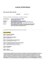 Certificates certificate from CDX (HK) INTL INDUSTRIAL LIMITED