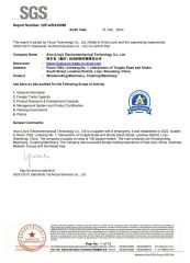 certificate certificate from Alva (Linyi) Electromechanical Technology Co., Ltd