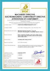 CE certificate from Shandong Ruby CNC Equipment Co., Ltd.