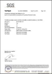 SGS ROHS certificate from Changzhou Longxiang Gas Spring Co., Ltd.