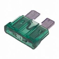 Electronic Fuse Width 5mm Type Blade Color Green Height 18.5mm Current Rating 30a Voltage Rating 32 V Blade Size Regular - Image 1