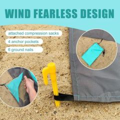 Light Sand Proof Beach Mat Compact Beach Blanket for Outdoor Events - Image 5