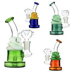 5" Birthday Cake Glass Water Pipe Hookah with 14mm Male Bowl - Image 1