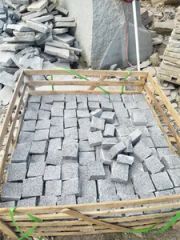 Natural Grey Granite Cobble Cube Paving Stone - Image 3