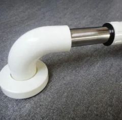 High Quality PVC Angle Handicap Toilet Grab Bars Color White Trademark ZS Origin China Diameter 35mm Material Plastic Trade Term - Image 4