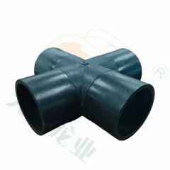 High-Quality Equal Cross Pipe Fitting for HDPE Water Systems Type Equal SDR 11/13.6 Head Type Cross Technics Injected Connection Welding - Image 5