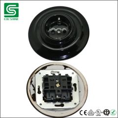 Retro Ceramic Wall Switch Flush Mounted Electric Switch OEM Welcome MOQ 1000 PCS Origin China Market Europe Brand - Image 6