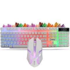 Amazon Color Light Mechanical Keyboard and Mouse Wired Keyboard Mechanical Keyboard RGB Mouse - Image 1