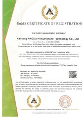 EnMS CERTIFICATE of REGISTRATION certificate from Nanolink New Material (Nantong) Co., Ltd