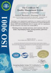 ISO certificate from Suntech Machinery (Xinxiang) Co., Ltd