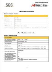 SGS License Verified Report certificate from Liyang Iklay Machinery Co., Ltd.