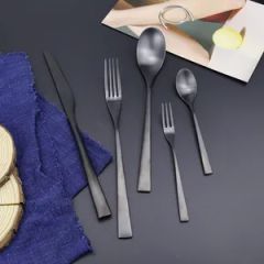 304 Stainless Steel Spoon Fork Knife Hammer Point Cutlery Set/Tableware/Dinnerware - Image 3