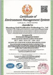 ISO 14001 certificate from Jinan Shinsung Environmental Technology Co., Ltd.