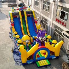 Customized Minion Adventure Dual-Lane Inflatable Slide for Interactive Fun - Image 3