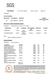 synthetic cork SGS test report certificate from Xinjiang Huanghe Packing Co., Ltd.