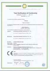 CE Certificate of Plastic Thermoforming Machine certificate from Shantou Designer Precise Machinery Co., Ltd