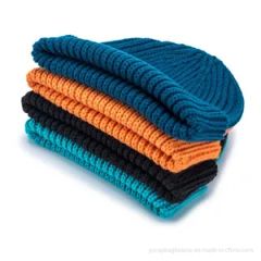 Custom Wholesale Fashion Winter Warm Sport Rib Cool Beanie Knitted Cap Hat - Image 2