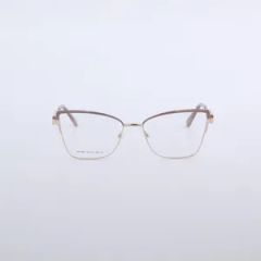 Custom Logo Printed Silver & Pink Myopia Optical Eyeglasses Frames - Image 2
