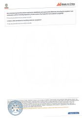 certificate certificate from Chonking Manba Auto Tech Service Co., Ltd.