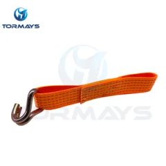 2" Replacement Ratchet Strap Orange Webbing Steel 5000lbs Long 15D - Image 5