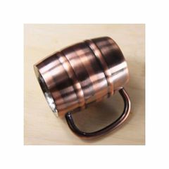 Capacity: 100 mL Brown Copper Mug Color Brown Design Plain Material Copper Capacity 100 mL Finish Earthly Brown Shape Round, Sleek, - Image 1