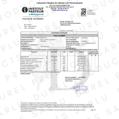 Vanilla Sample Lab Report by ISO/IEC 17025 Accredited Lab certificate from DUREL PRODUCTS 