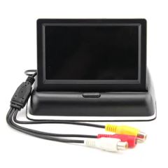 4.3" Foldable Car Monitor+3in1 European/Russia License Plate Radar Visual Camera - Image 2