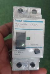 HAGER RCCB MODEL XU424U1, C Curve, 2 Pole VOLTAGE 240 ,V Rated Current 25A Curve Type C Curve RANGE 25A, 2P,300MA Number of Poles 2 - Mathaji Trading Company