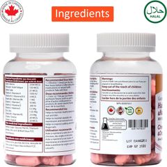Canvita Hair, Skin and Nails Halal & Vegan Gummy 180, three month supply, Made in Canada - Image 2
