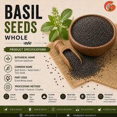 Basil Seeds | Indian Basil Seeds | Sweet Basil Seeds | Organic & Conventional | Bulk Export Supplier - Image 1