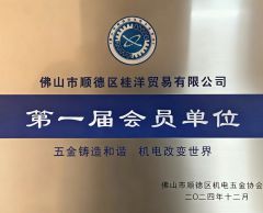 Company Honors certificate of Foshan Tianyi Trading Co., Ltd – certificate photo, supplier certificates section