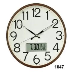 Electronic Timing LCD Wall Quartz Clock Plastic Frame - Image 1