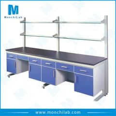 School Chemistry Lab Bench with Reagent Shelf Condition New Model NO. LFLB Guarantee 2 Years Trademark MonchiLab Customized - Image 3