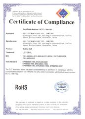 RoHS certificate from Pcl Technology Co., Limited
