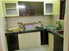 U Shape Modular Kitchen Colour Yellow Material Wooden Appearance Modern Kitchen Shape U Shape Kitchen Design U-Shape Door Finishing - Image 3