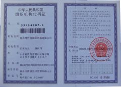组织机构代码证 certificate of Qingdao Braitway Energy Engineering Co., Ltd. – certificate photo, supplier certificates section