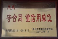 Contract and being trustworthy--Jiangxi Gandong Mining Equipment Machinery Manufacturer certificate from Jiangxi Gandong Mining Equipment Machinery Manufacturer