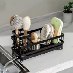 Sponge Rack, Kitchen Sink Storage Rack, Hanging or Floor-Standing Kitchen Storage Rack, Metal Vertical Storage Rack - Image 1