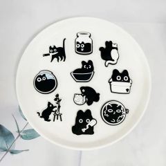 Cartoon Black PVC Soft Rubber Cute DIY Shoe Decorations Origin China Material PVC Style Cartoon Model NO. S-140 Trademark - Image 4