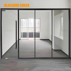 Sleek Modern Aluminum Glass Office Partition Wall Solutions Color Black Style Modern Model NO. BC1865 Security Rating A HS Code - Image 4